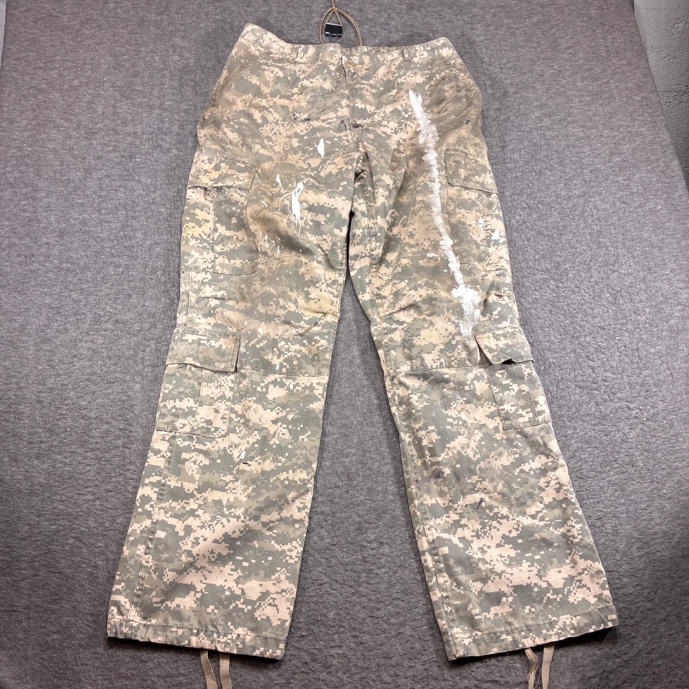 Rothco BDU‎ Cargo Pants Mens Medium Regular Camo Distressed Paint Splatter